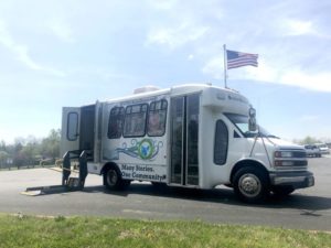 Books on the Bus with New Wheelchair Lift